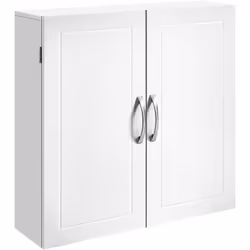 【SPACIEUX ET RÉGLABLE】 Organisez votre espace avec cette armoire murale de salle de bain à grand rangement. Ses 2 étagères ré ...