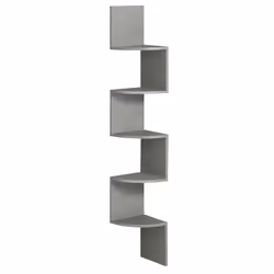 [Ajoutez un charme] Grâce à son design en zigzag et à ses étagères courbées en gris tourterelle, cette étagère d’angle murale ...
