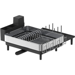 Songmics - gouttoir à Vaisselle, Support Extensible pour Sécher la Vaisselle, Support de Vaisselle de Cuisine en Inox avec Bec Tournant,