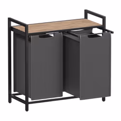 Description générale Ce panier à linge pratique dispose de 2 compartiments de tri, offrant un volume total de 92L (46L par sa ...