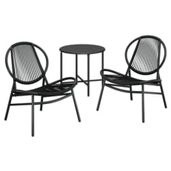 Songmics - Ensemble Salon de Jardin, 3 Pièces, Chaises Acapulco, Salon d'Extérieur, Table d'Appoint et 2 Chaises, Ensemble de Mobilier d'Intérieur et