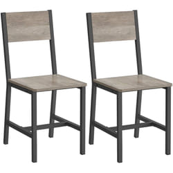 Chaise Salle à Manger Lot de 2, Cadre en Acier, Style Industriel, pour Salle à Manger, Salon, Cuisine, Grège - Vasagle