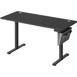 Songmics - Bureau Électrique Assis-Debout, Bureau Réglable en Hauteur, 60 x 140 x (72-120) cm, 4 Hauteurs Mémorisables, Pochette de Rangement, pour