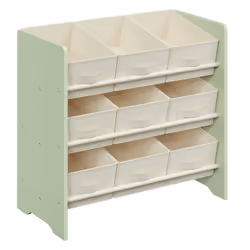 [Étagère pour enfants avec 9 boîtes] L’étagère offre beaucoup d’espace de rangement pour trier les jouets, les livres et autr ...