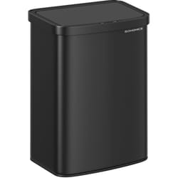 Songmics - Poubelle de Cuisine Automatique 50 l, en Acier, Filtres à Charbon, Fermeture en Douceur, Noir