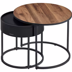 【GAIN DE PLACE ET FLEXIBLE】 Ces tables gigognes peuvent être empilées quand vous ne les utilisez pas pour gagner de la place. ...