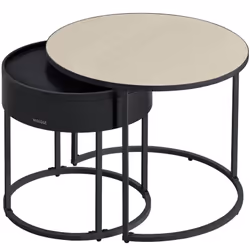 【GAIN DE PLACE ET FLEXIBLE】 Ces tables gigognes peuvent être empilées quand vous ne les utilisez pas pour gagner de la place. ...