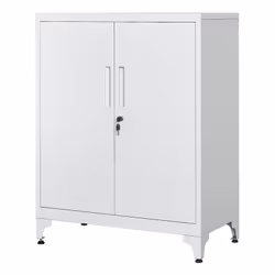 Songmics OMC013G01, Gris, Acier, 2 étagères, 2 portes(s), 2 clés, 800 mm