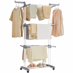 Description générale Découvrez cet étendoir à linge pratique et flexible, parfait pour sécher vos vêtements en intérieur ou e ...