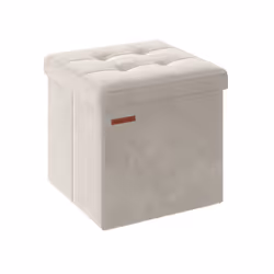 Songmics ULSF227W01, Pouffe/ottomane, Blanc, 380 mm, 380 mm, 380 mm