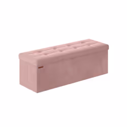 Songmics ULSF277R01, Pouffe/ottomane, Rose, 1100 mm, 380 mm, 380 mm
