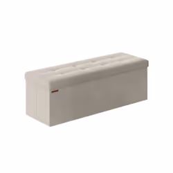 Songmics ULSF277W01, Pouffe/ottomane, Blanc, 1100 mm, 380 mm, 380 mm