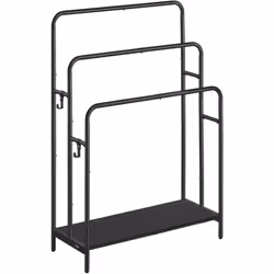 【PORTE-SERVIETTE HAUTEUR 100 CM】 Ce rangement doté de 3 barres permet d’accrocher de nombreuses serviettes et couvertures. Mi ...