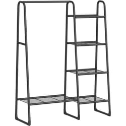 Songmics - Portant à Vêtement, Penderie à Vêtements, 5 Étagères de Rangement, Structure en Métal, 40 x 101,7 x 153,3 cm, pour Chambre, Salon, Entrée,