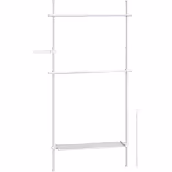 【CAPACITÉ DE RANGEMENT AMPLIFIÉE】 Ce portant à vêtements comprend 2 tringles, 1 étagère et 1 bras supplémentaire, il offre un ...