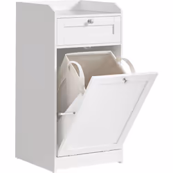 【MEUBLE 2 EN 1】 En plus d'un plateau ouvert et d'un tiroir offrant un accès facile aux objets, ce meuble de salle de bain dis ...