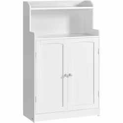 【SPACIEUX】 Ce meuble de salle de bain dispose de 2 étagères ouvertes pour garder les articles de toilette fréquemment utilisé ...