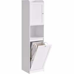 Description générale Ce meuble haut de salle de bain multifonctionnel combine un espace de rangement pratique avec un panier ...