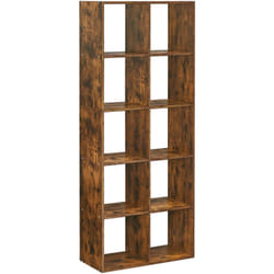 Songmics - Bibliothèque, Étagère de Rangement 10 Compartiments, Meuble, Cube, pour Salon, Bureau, Chambre, Séparateur de Pièce, Style Industriel,