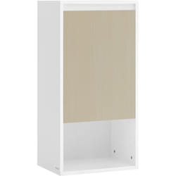Vasagle - Meuble de Salle de Bain Mural, Armoire de Toilette, Placard, Porte avec Sens d'Ouverture Réglable, Étagère Réglable, 30 x 40 x 80 cm, Blanc