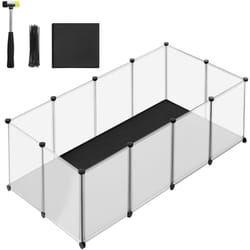 Songmics - Enclos pour Animaux avec Plancher et Tapis Imperméable et Amovible, Parc pour Petits Animaux, pour Hamsters, Lapin, Hérisson, Cochon