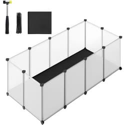 Songmics - Enclos pour Animaux avec Plancher et Tapis Imperméable et Amovible, Parc pour Petits Animaux, pour Hamsters, Lapin, Hérisson, Cochon