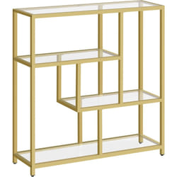 Vasagle - Bibliothèque, Étagère 4 Niveaux, Étagère Sur Pieds, 30 x 100 x 103 cm, Meuble de Rangement, pour Salon, Bureau, Chambre, Cuisine,