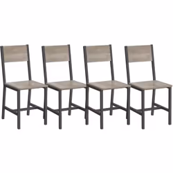 【DU STYLE】 Combiner un cadre en acier gris mat et la surface boisée grège chiné. Le résultat ? Des chaises élégantes qui crée ...