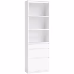 【ESPACE DE RANGEMENT FLEXIBLE】 Ce meuble de rangement comporte 3 tiroirs de tailles différentes, les 2 planches du haut sont  ...