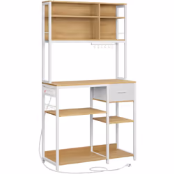 [Multiprise sécurisée] Cette étagère est équipée d’une multiprise avec 4 prises de courant, supportant jusqu’à 3680 watts. Il ...