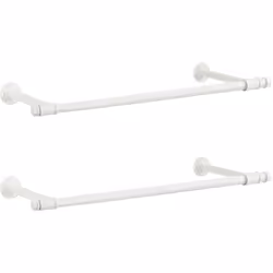 Robuste et stable : ce porte-vêtements est fabriqué en tubes d'acier (25,4 mm d) et peut supporter jusqu'à 60 kg sur un mur e ...