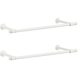Songmics - Lot de 2 Tringles à vêtements murales, Style industriel, Gain de place, 30 x 84 x 7 cm, Charge maximale 60 kg, Montage facile, Blanc nuage