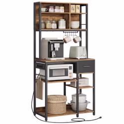 [Multiprise sécurisée] Cette étagère est équipée d’une multiprise avec 4 prises de courant, supportant jusqu’à 3680 watts. Il ...
