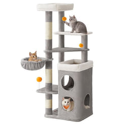 Arbre à Chat - Feandrea - 152 cm - Niches et Hamac - Gris Tourterelle