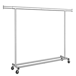 Porte-vêtements - SONGMICS - Extensible - Roulettes - Charge 150 kg - Argenté