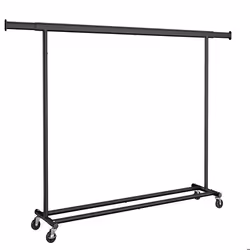 Portant amovible - SONGMICS - Portant à Vêtements avec Roulettes - Tringle Extensible pour Charge Lourde Noir