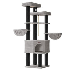 Arbre à Chat XXL - Feandrea - 1867 cm - Sisal 11 cm - Gris et Noir