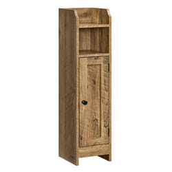 Meuble Salle de Bain - VASAGLE - Armoire dAngle - Étagères Réglables - Marron Miel - 20x18x80 cm