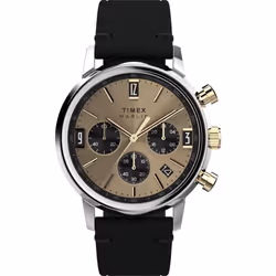 Montre - TIMEX - TW2W60300 - Cuir Noir - 40 mm - Résistante à leau 5 bar
