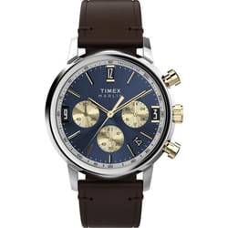 Montre - TIMEX - TW2W60400 - Cuir Marron - Résistant à leau 5 bar - 40 mm Diamètre