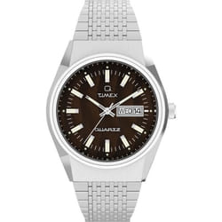 Montre Timex - Hommes - TW2W62400 - Bracelet en Acier inoxydable - Cadran Marron