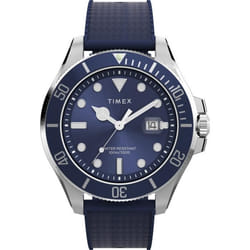 Montre - Timex - TW2Y05000 - Caoutchouc Bleu - Étanchéité 10 bar - 43 mm
