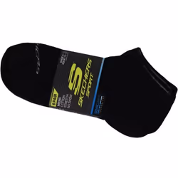 Skechers 6pk Terry No Show S115055-BLK Homme Noir chaussettes