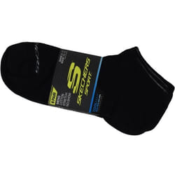 Skechers 6pk Terry No Show S115055-BLK Homme Noir chaussettes