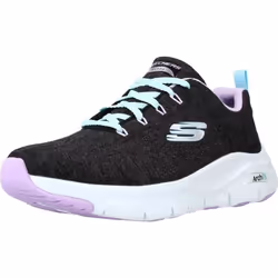 Basket Femme - SKECHERS - 99797 - Noir - Lacets - Textile
