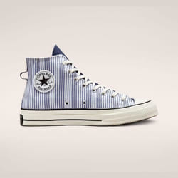 Baskets Converse Chuck 70 Crafted Stripe Bleu Unisexe - Textile - CONVERSE - Lacets - Plat