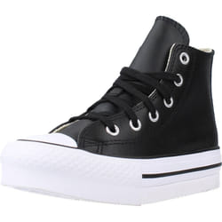 Sneakers Chuck Taylor All Star Lift Platform Leather Cuir Noir