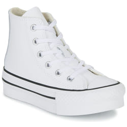 Converse modèle Chuck Taylor All Star Lift Platform Leather Blanc