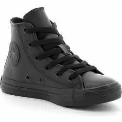 Sneaker montante - CONVERSE - Chuck Taylor All Star Leather Noir - Cuir - Lacets - Homme