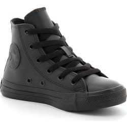 Sneaker montante - CONVERSE - Chuck Taylor All Star Leather Noir - Cuir - Lacets - Homme